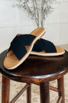 Shore Thing Slip on Sandals in Prism Black - Maple Row Boutique
