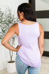 Simpler Times Basic V-Neck Tank in Lavender - Maple Row Boutique