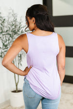 Simpler Times Basic V-Neck Tank in Lavender - Maple Row Boutique