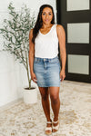 Simpler Times Basic V-Neck Tank in Off White - Maple Row Boutique