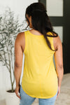 Simpler Times Basic V-Neck Tank in Pineapple - Maple Row Boutique