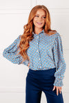 Skies Above Patterned Button Up Shirt - Maple Row Boutique