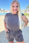 So Sure Short Sleeve Romper - Maple Row Boutique