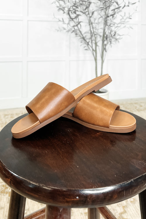 Sole Mate Slip on Sandals in Tan - Maple Row Boutique
