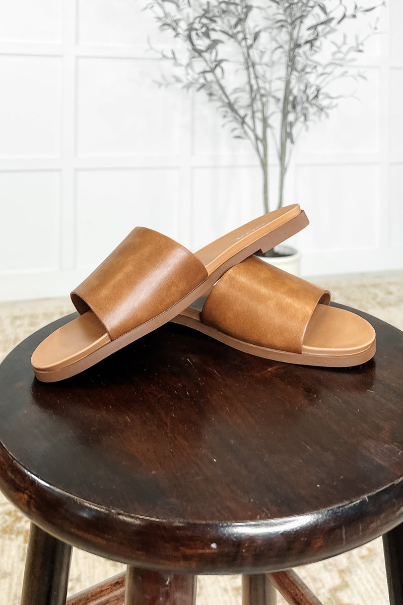 Sole Mate Slip on Sandals in Tan - Maple Row Boutique