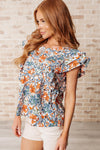 Something Peaceful Flutter Sleeve Blouse - Maple Row Boutique