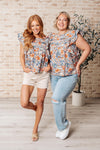 Something Peaceful Flutter Sleeve Blouse - Maple Row Boutique