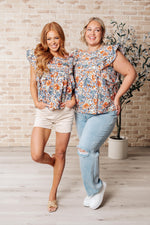 Something Peaceful Flutter Sleeve Blouse - Maple Row Boutique