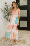 PREORDER: Spaghetti Strap Boho Print Dress - Maple Row Boutique