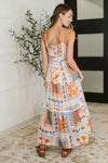 PREORDER: Square Neck Contrast Detail Dress in Orange - Maple Row Boutique
