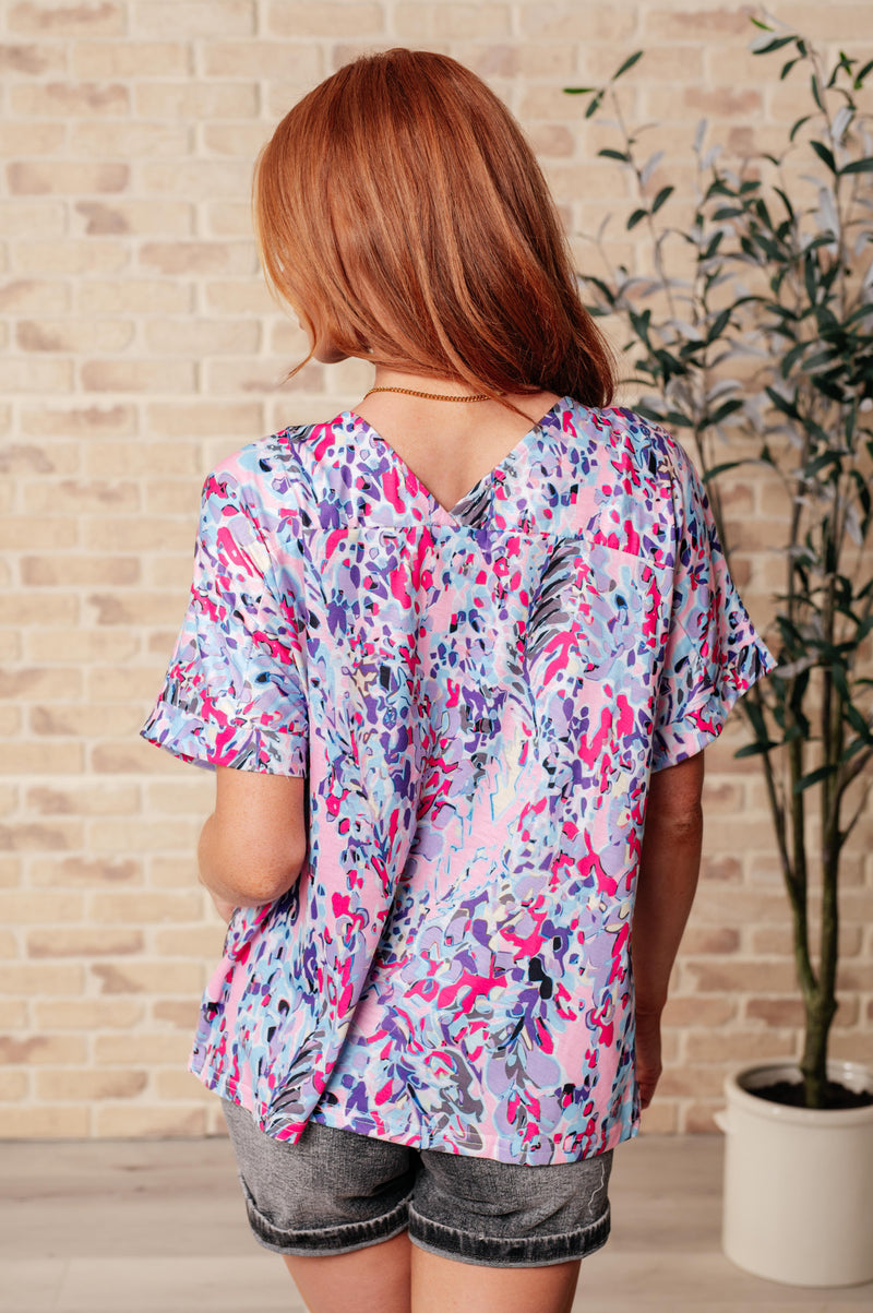 Stellar Situation V-Neck Top - Maple Row Boutique 