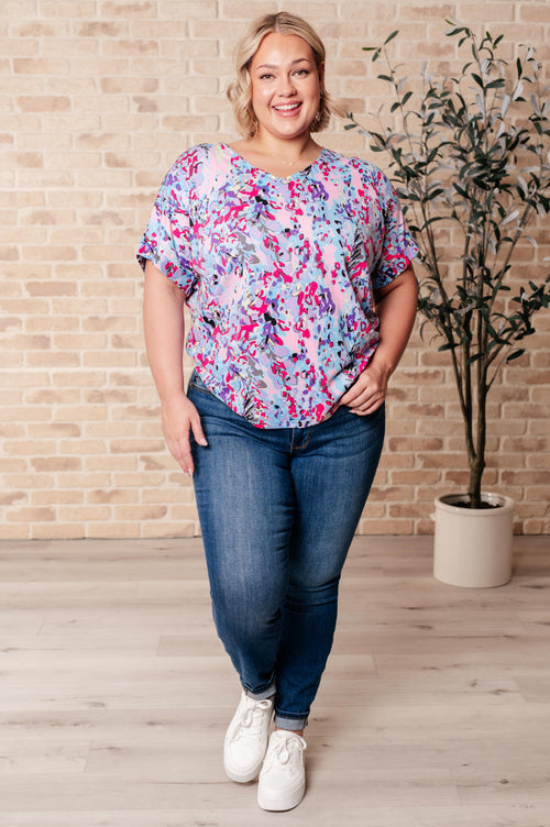 Stellar Situation V-Neck Top - Maple Row Boutique 