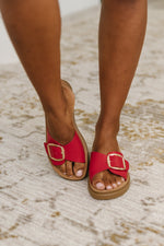 Strawberry Slip on Slide in Delight Red - Maple Row Boutique