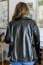 Streets of Dublin Faux Leather Blazer - Maple Row Boutique