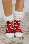 Striding to Christmas Mid Calf Socks - Maple Row Boutique