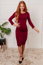 Sure To Fall In Love Bodycon Dress - Maple Row Boutique 