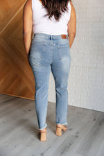 Susan High Rise Side Panel Detail Slim Jeans - Maple Row Boutique 