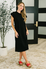 Sweet Like That Casual Dress in Black - Maple Row Boutique
