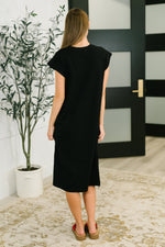 Sweet Like That Casual Dress in Black - Maple Row Boutique