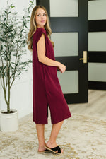 Sweet Like That Casual Dress in Cabernet - Maple Row Boutique