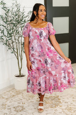 Sweetheart Club Square Neck Floral Dress - Maple Row Boutique