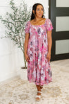 Sweetheart Club Square Neck Floral Dress - Maple Row Boutique