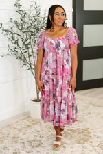 Sweetheart Club Square Neck Floral Dress - Maple Row Boutique