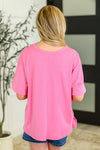 Take It Easy Slouchy Tee in Hot Pink - Maple Row Boutique