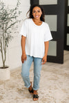 Take It Easy Slouchy Tee in Ivory - Maple Row Boutique