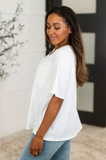Take It Easy Slouchy Tee in Ivory - Maple Row Boutique