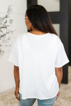 Take It Easy Slouchy Tee in Ivory - Maple Row Boutique