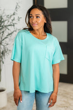 Take It Easy Slouchy Tee in Mint - Maple Row Boutique