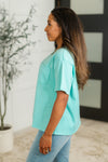 Take It Easy Slouchy Tee in Mint - Maple Row Boutique