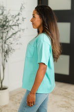 Take It Easy Slouchy Tee in Mint - Maple Row Boutique