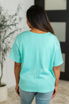 Take It Easy Slouchy Tee in Mint - Maple Row Boutique
