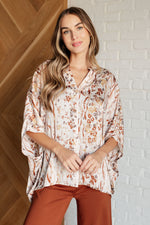 Take a Chance Mixed Print Top - Maple Row Boutique 