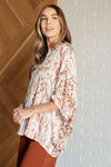 Take a Chance Mixed Print Top - Maple Row Boutique 