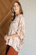 Take a Chance Mixed Print Top - Maple Row Boutique 