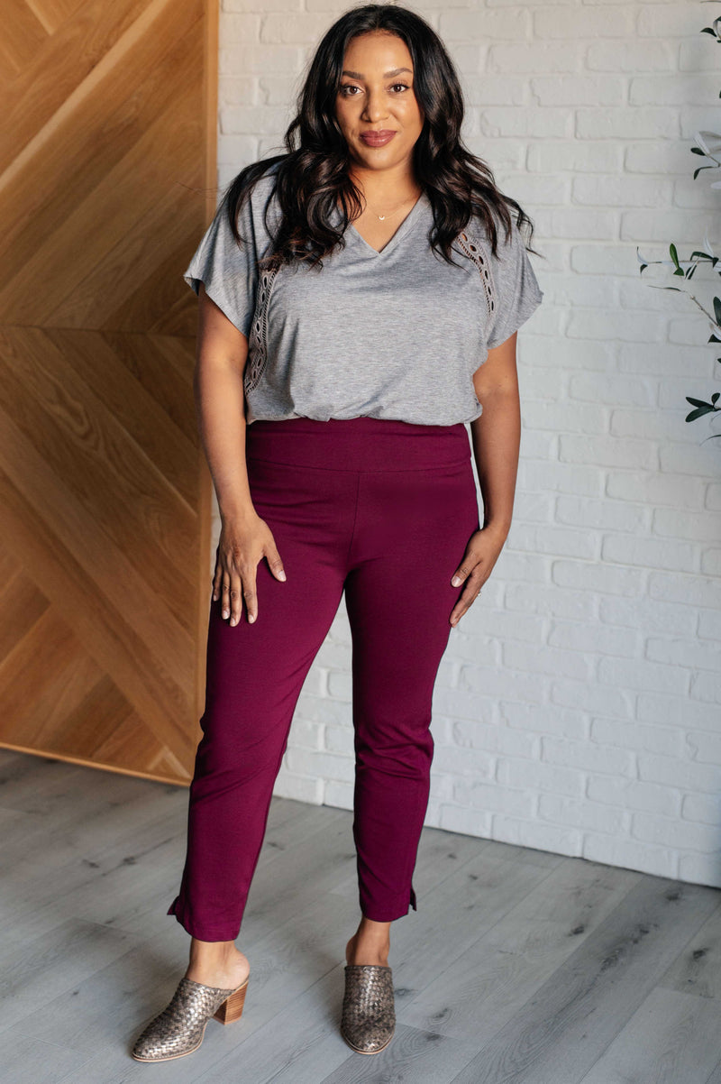 Take it Easy Eyelet Trim Top - Maple Row Boutique 