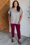 Take it Easy Eyelet Trim Top - Maple Row Boutique 