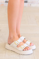 Taking That Next Step Double Strap Platform Sandals - Maple Row Boutique 