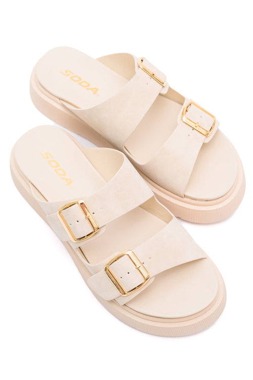 Taking That Next Step Double Strap Platform Sandals - Maple Row Boutique 