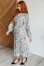 Tea Time Pleated Dress - Maple Row Boutique 