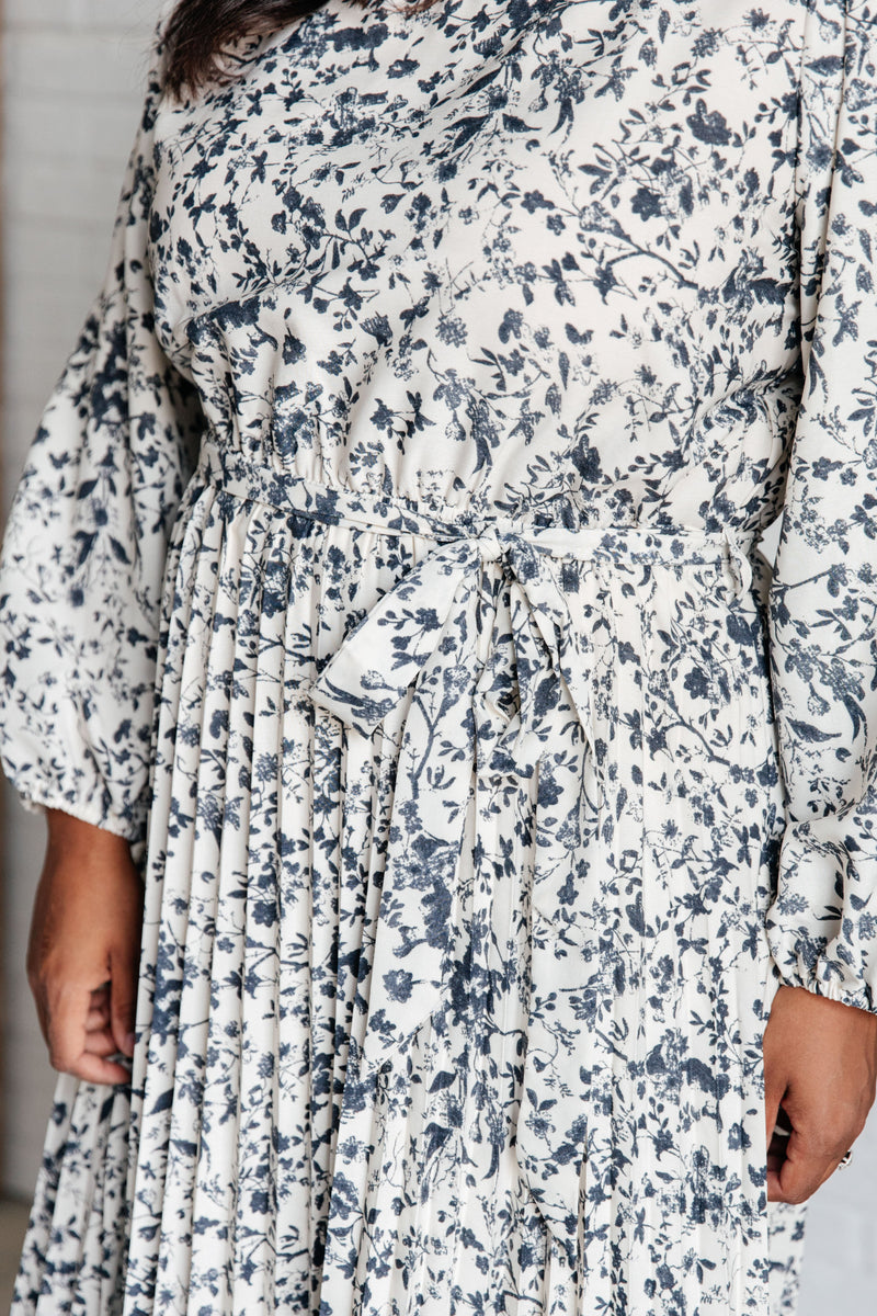 Tea Time Pleated Dress - Maple Row Boutique 
