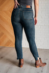 Tessa High Rise Control Top Step Hem Skinny Jeans - Maple Row Boutique
