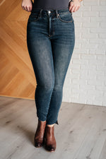 Tessa High Rise Control Top Step Hem Skinny Jeans - Maple Row Boutique