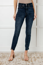 Tessa High Rise Control Top Step Hem Skinny Jeans - Maple Row Boutique