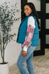 That's What I'm Talkin' About Puffer Vest in Teal - Maple Row Boutique