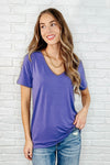 The Every Outfit Basic V-Neck Top in Marlin - Maple Row Boutique