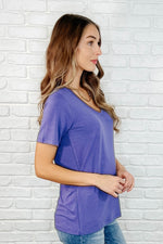 The Every Outfit Basic V-Neck Top in Marlin - Maple Row Boutique